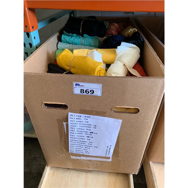 *L2* BOX OF ASSORTED TEXTILES (RACK NOT INCLUDED)