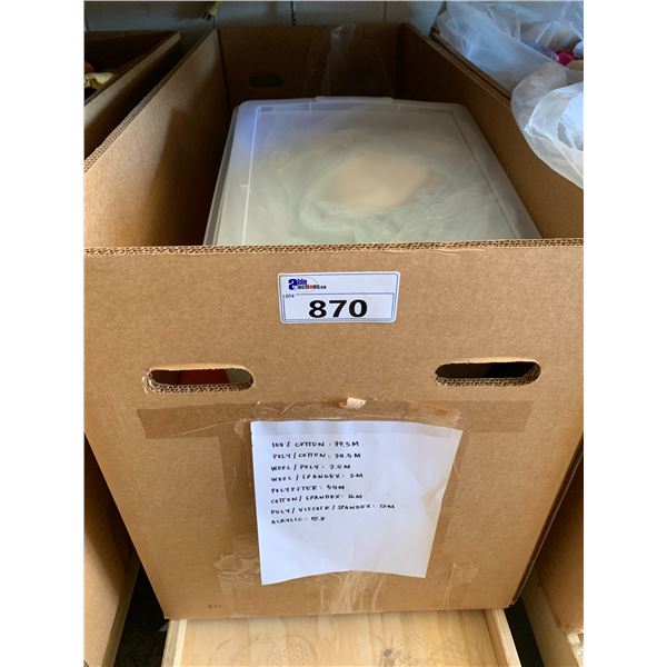 *L2* BOX OF ASSORTED TEXTILES (RACK NOT INCLUDED)