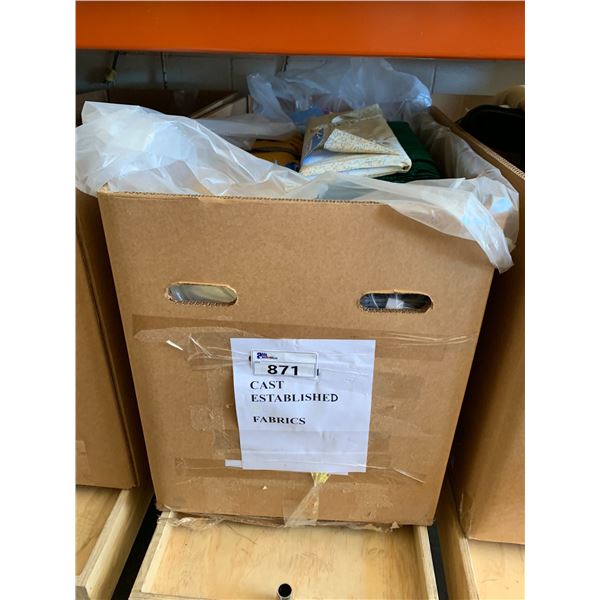 *L2* BOX OF ASSORTED TEXTILES (RACK NOT INCLUDED)