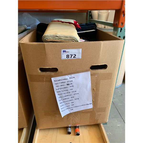 *L2* BOX OF ASSORTED TEXTILES (RACK NOT INCLUDED)