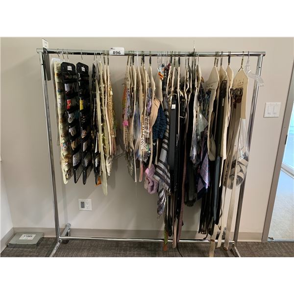 *L2* RACK OF ASSORTED COSTUME JEWELRY & BELTS (RACK NOT INCLUDED)