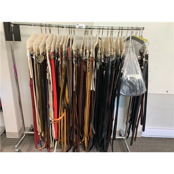 *L2* RACK OF ASSORTED MENS BELTS (RACK NOT INCLUDED)