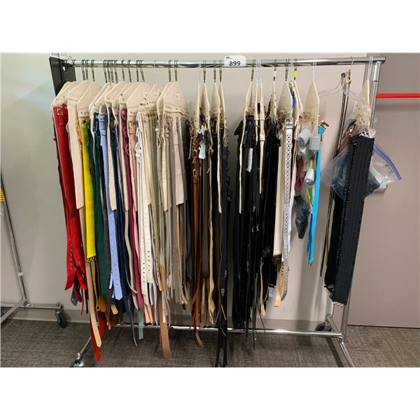 *L2* RACK OF ASSORTED WOMENS BELTS (RACK NOT INCLUDED)