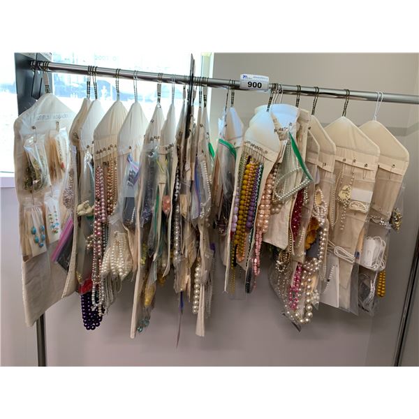 *L2* RACK OF ASSORTED COSTUME JEWELRY (RACK NOT INCLUDED)