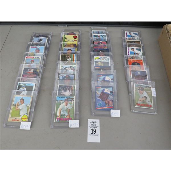 Baseball Vintage Trading Cards In Protective Case - 29