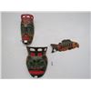 Image 1 : 3-Painted Carved Mask/Fish - 3 X $