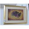 Image 1 : Raging Bull Framed Art Signed Quoroz - 18 x 24