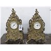 Image 1 : 2-Uranio Cast/Brass Ornate Mantle Clock - 2 X $