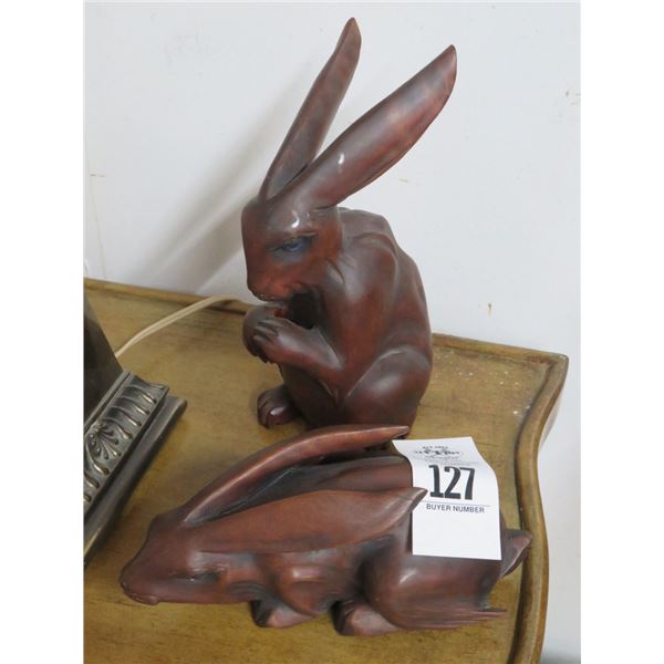 Carved Rabbit Décor - 2