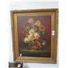 Image 1 : Ornately Framed Floral Oil On Board - 36 x 40