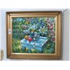 Image 1 : Floral Wall Art Oil On Canvas Signed Galta - 30 x 36