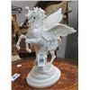 Image 1 : Resin Statuary Greek God w/Unicorn - 20"