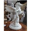 Image 2 : Resin Statuary Greek God w/Unicorn - 20"