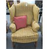 Image 1 : Gold Cloth Padded Wingback Chair