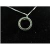 Image 2 : 14K WG Diamond Halo Circle Pendant w/14K Chain by Macy's