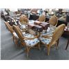 Image 1 : Tommy Bahama Style Starfish Motif Glasstop Dining Table w/6 Chairs