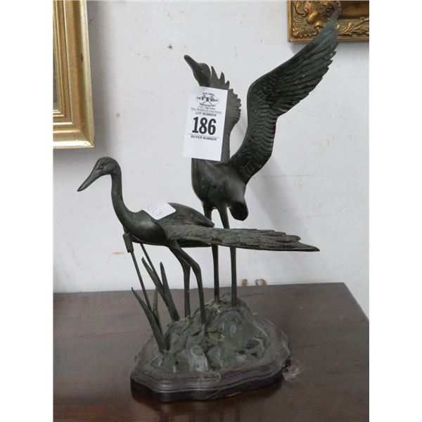 Bronze ? Heron Sculpture