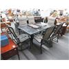 Image 1 : Mocha Glasstop Patio Dining Set w/6 Chairs