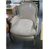 Image 1 : Carved Grey Padded Armchair