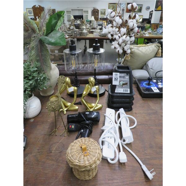 Desk Lamps, Bed Riser, Splitters, Vase and Décor Items