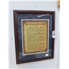 Image 1 : Framed Original Rules of Golf - 18 x 20