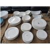 Image 1 : White Dinner Dishes, Bowls and Serving Trays