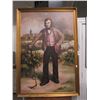 Image 1 : Large Oil On Canvas of Vintage Golfer - 40 x 50