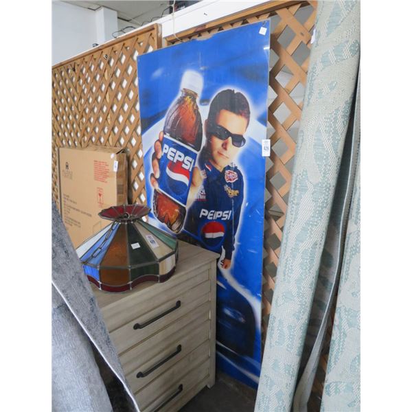 Pepsi Plexiglass Racing Poster - 3' x 6'