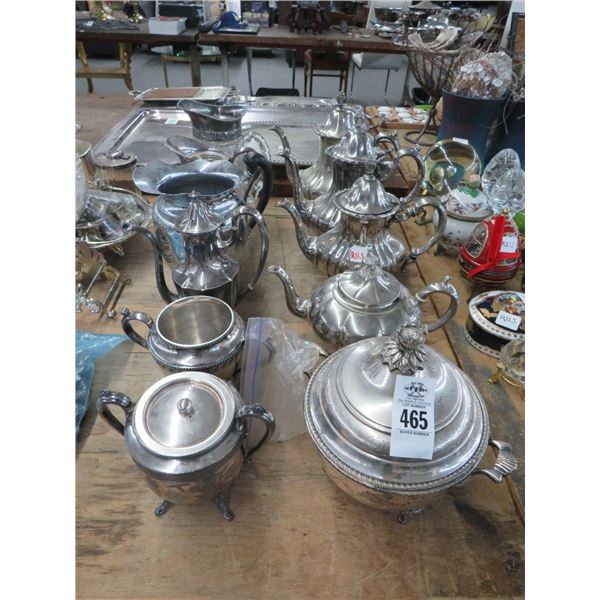 Asst. Silverplate Teapots and Urns