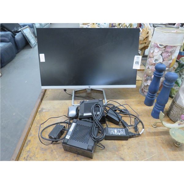 HP Computer Monitor and Knighthawk Modem