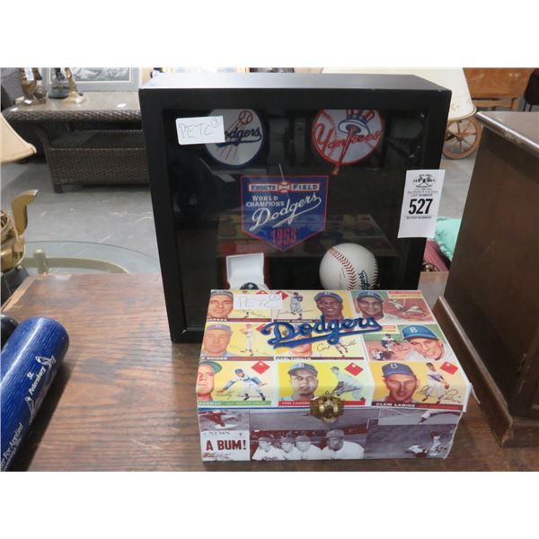 LA Dodgers Collector Box, Shadowbox w/Player Ring