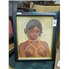 Image 1 : Framed Colored Nude On Board - 18 x 24