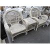 Image 1 : Wicker Patio Armchairs w/End Table Set