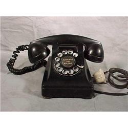 Old black dial telephone