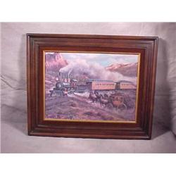 Print - Stagecoach & train