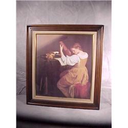Framed print-"The Lute Player"