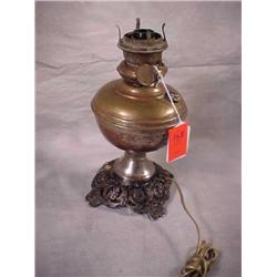 Niagra electrified oil lamp base. 12.5 tall