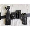 Image 2 : Police Utility Belt Kit - includes leather belt/ magazine pouch/ radio pouch w/ Motorola walkie-talk