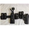 Image 3 : Police Utility Belt Kit - includes leather belt/ magazine pouch/ radio pouch w/ Motorola walkie-talk