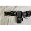 Image 2 : Police Utility Belt Kit - includes leather belt/ magazine pouch/ radio pouch/ cuff case/ latex glove