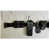 Image 2 : Police Utility Belt Kit - includes leather belt/ magazine pouch/ radio pouch w/ walkie talkie/ cuff