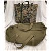 Image 2 : Army Military field backpack w/ military duffle bag