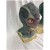 Image 2 : "Resident Alien" - Group of 2 Hero/Stunt Alien face masks w/ face mannequin busts