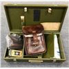 Image 1 : Military green wooden case w/ leather bag/ cigars w/ Craftsman's Bench cutter