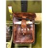 Image 2 : Military green wooden case w/ leather bag/ cigars w/ Craftsman's Bench cutter