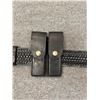 Image 2 : Police Utility Belt Kit - includes leather belt/ magazines pouch/ radio pouch/ gun holster/ cuff cas