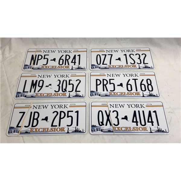 Excelsior Numbers Group of assorted New York Excelsior prop number plates