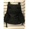 Image 2 : Black heavy-duty Police tactical vest w/ field bag