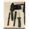 Image 2 : Group of assorted throw knives - includes Sting 2020 CRKT/ Cold Steel Peacemaker III/ prop rubber kn