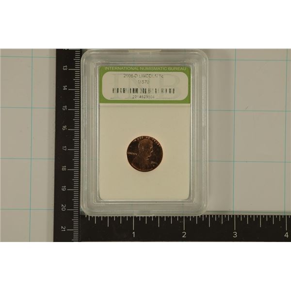 SLABBED 2006-D LINCOLN CENT MS70